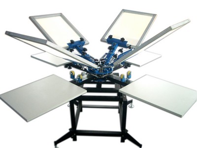 Four station 4 plates 4 color Screen Printing Machine